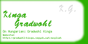 kinga gradwohl business card